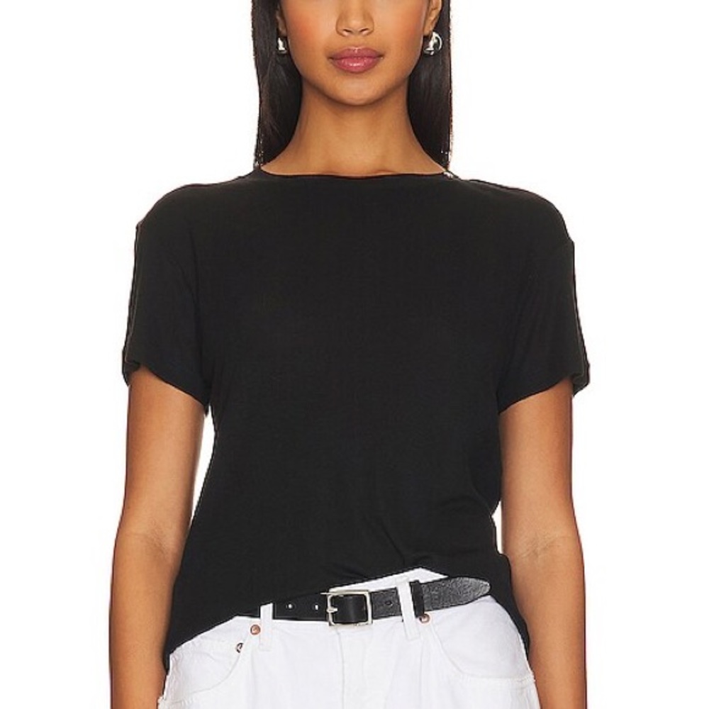 Anine Bing Amani Tee in Black